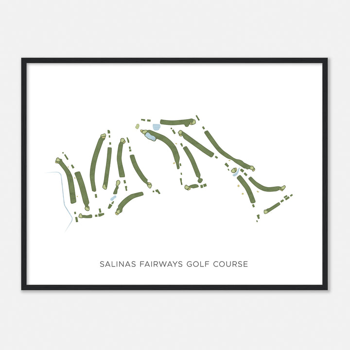 Print of Salinas Fairways Golf Course Modern Map