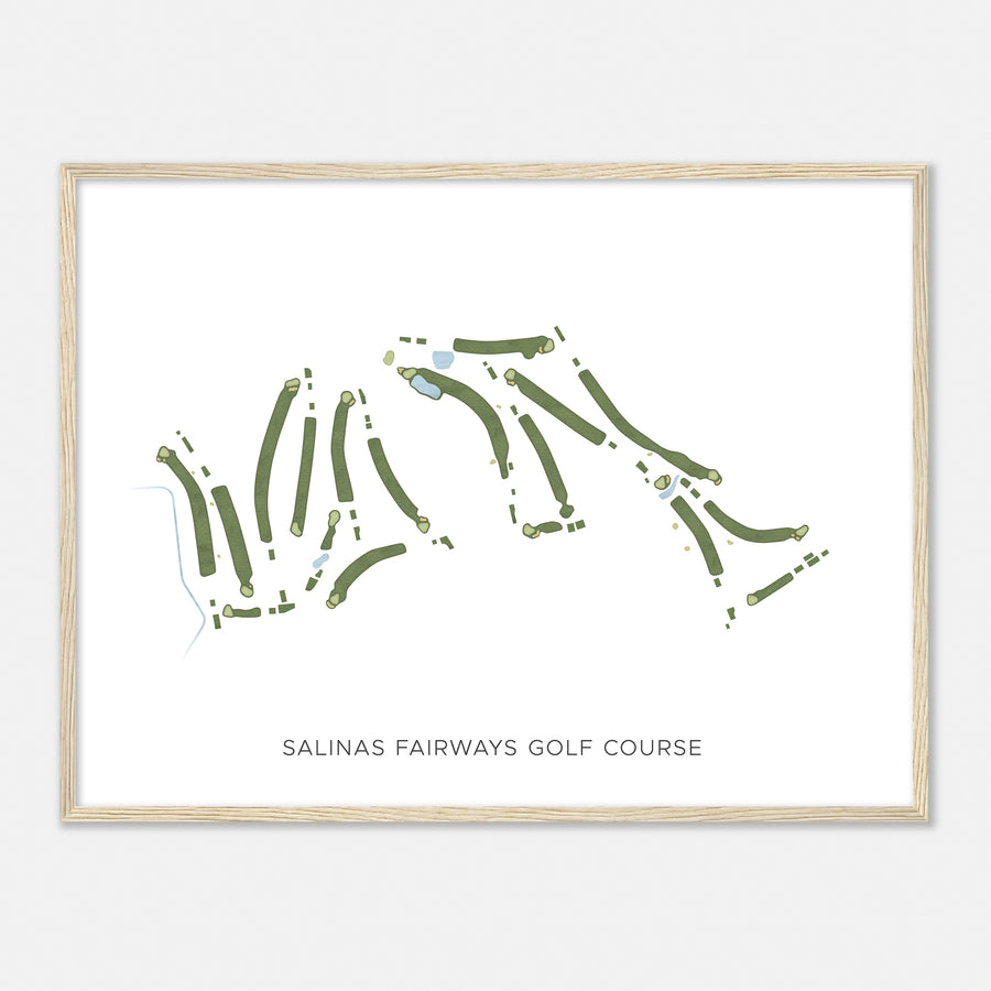 Print of Salinas Fairways Golf Course Modern Map