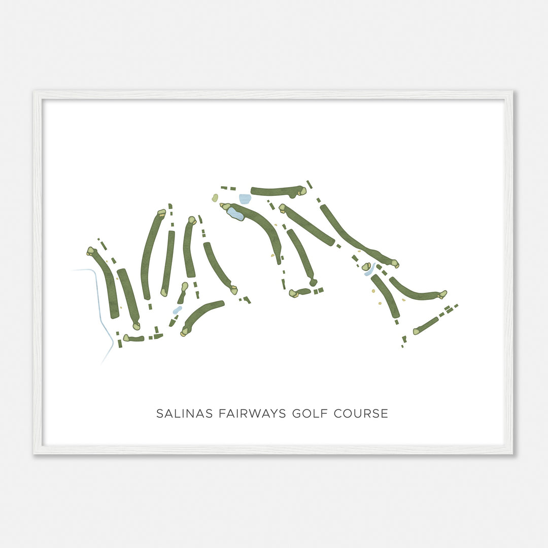 Print of Salinas Fairways Golf Course Modern Map