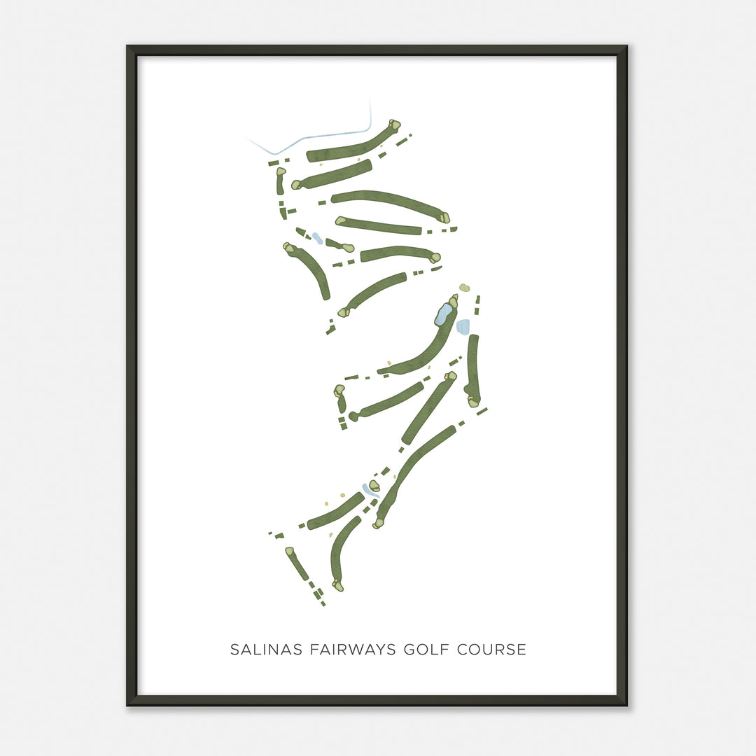 Print of Salinas Fairways Golf Course Modern Map