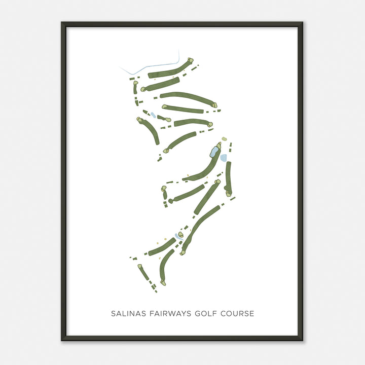Print of Salinas Fairways Golf Course Modern Map