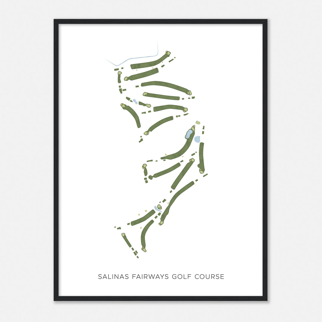 Print of Salinas Fairways Golf Course Modern Map