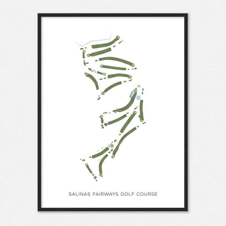 Print of Salinas Fairways Golf Course Modern Map