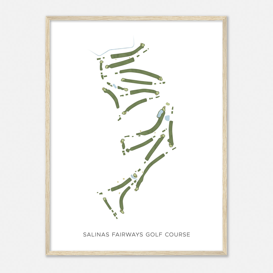 Print of Salinas Fairways Golf Course Modern Map