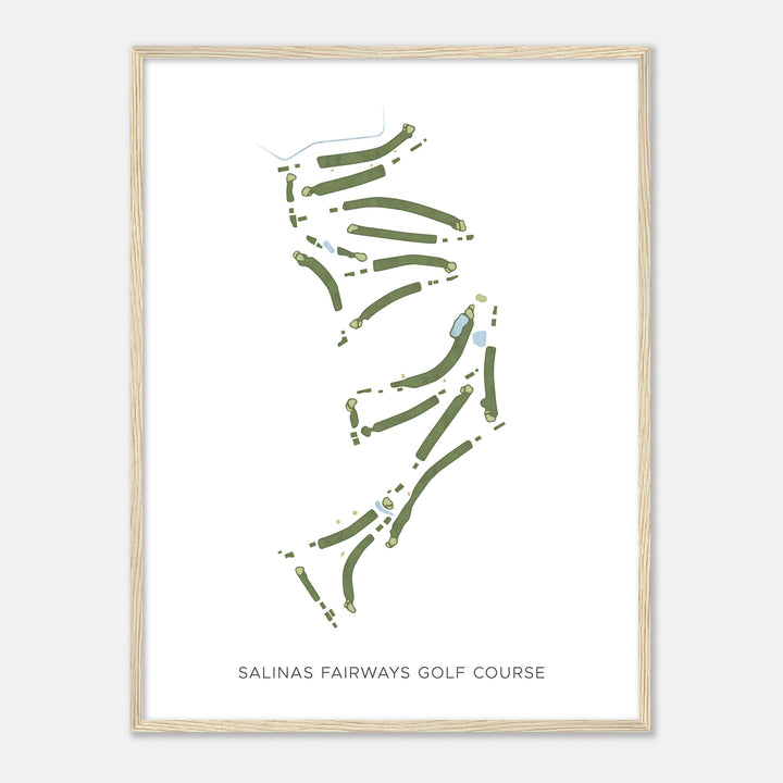 Print of Salinas Fairways Golf Course Modern Map