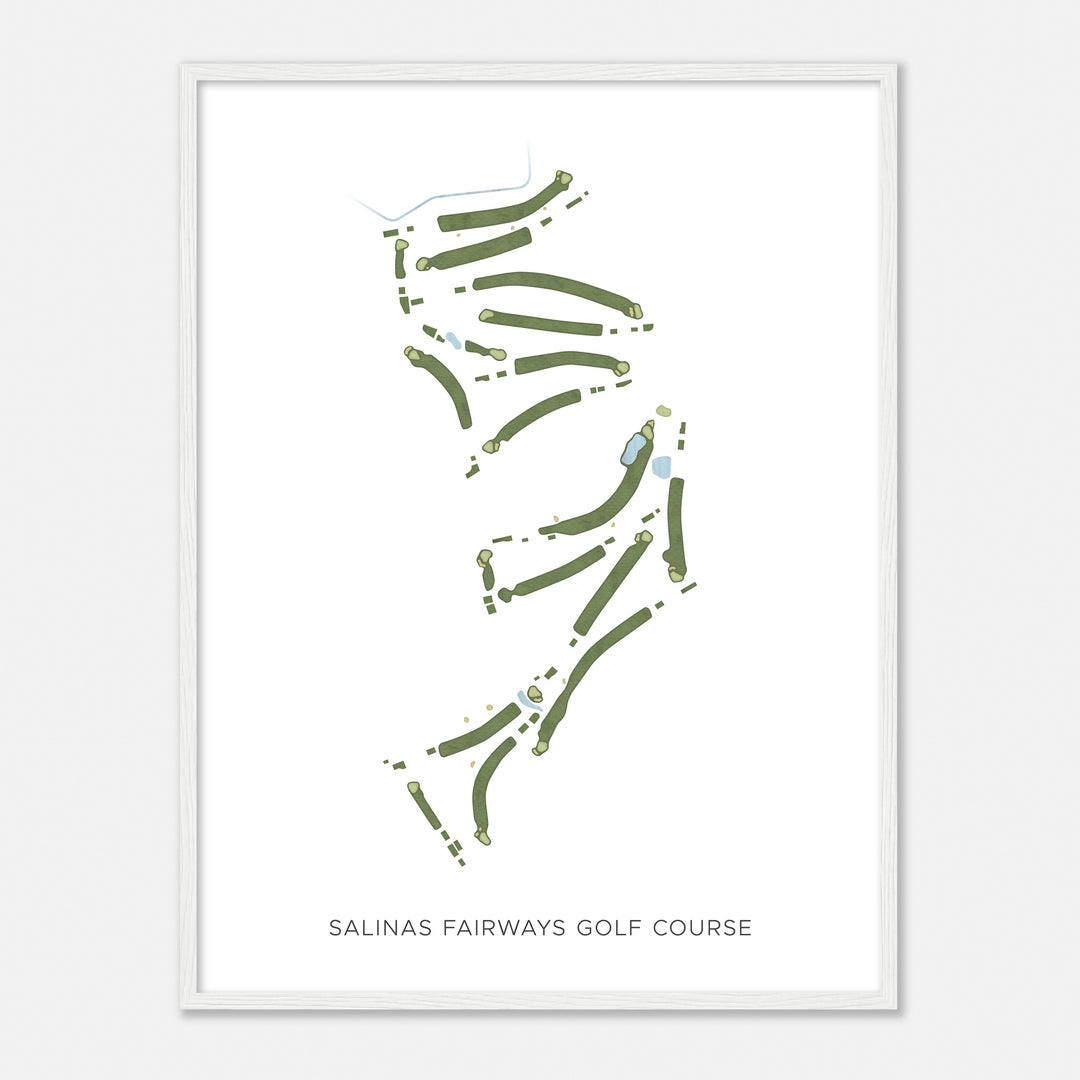Print of Salinas Fairways Golf Course Modern Map