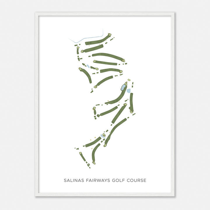 Print of Salinas Fairways Golf Course Modern Map