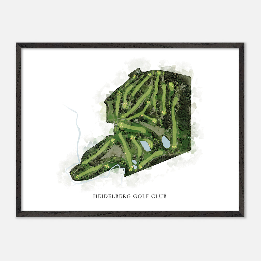 Print of Heidelberg Golf Club Classic Map
