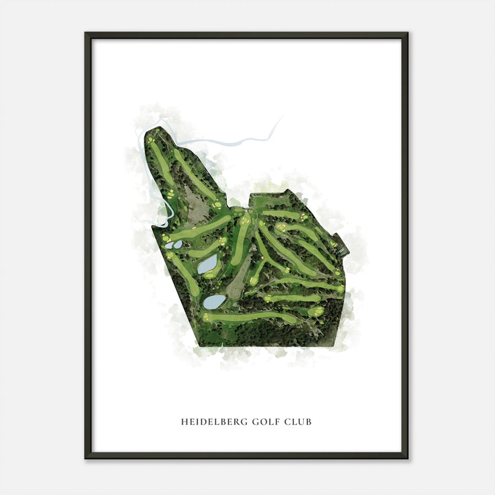 Print of Heidelberg Golf Club Classic Map