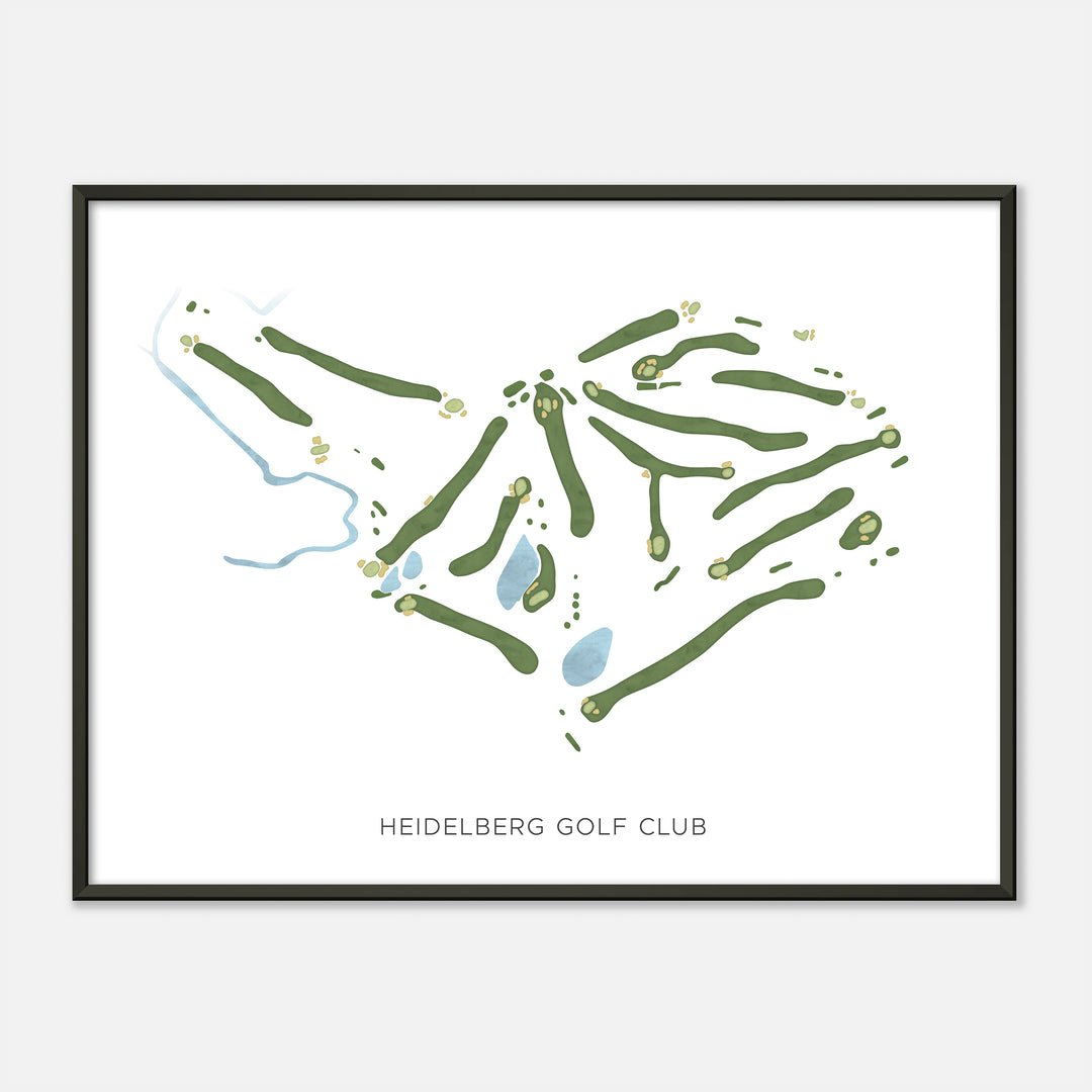 Print of Heidelberg Golf Club Modern Map