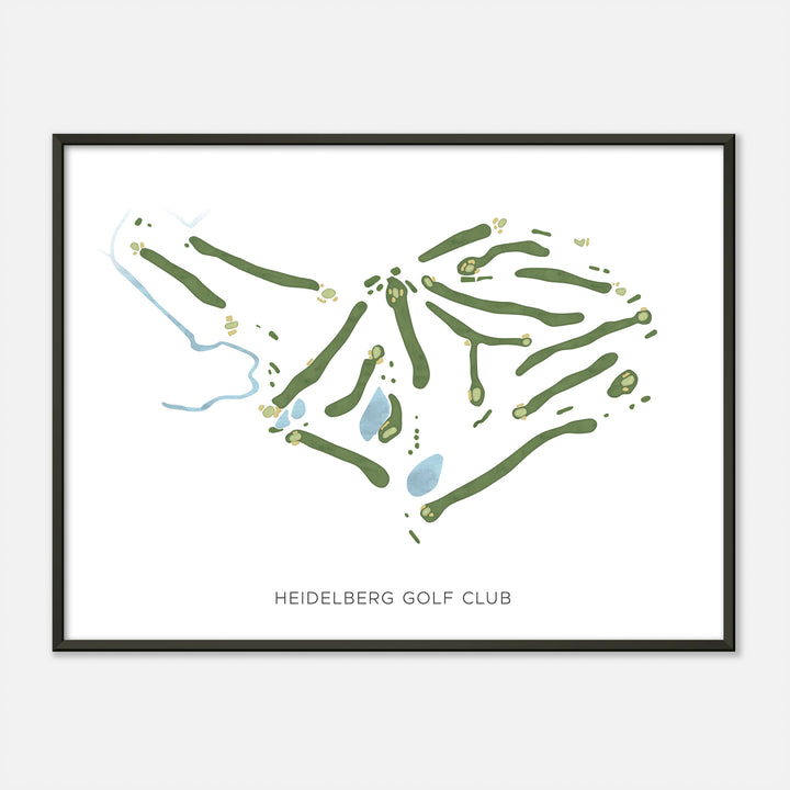 Print of Heidelberg Golf Club Modern Map