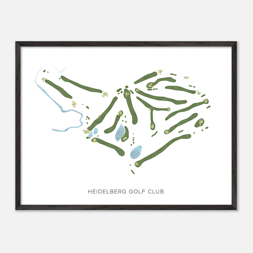 Print of Heidelberg Golf Club Modern Map