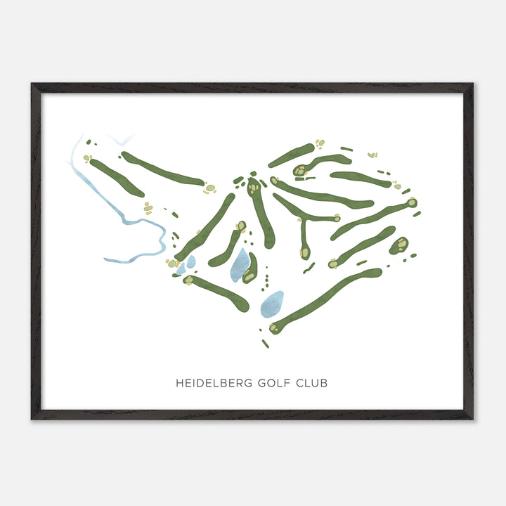 Print of Heidelberg Golf Club Modern Map