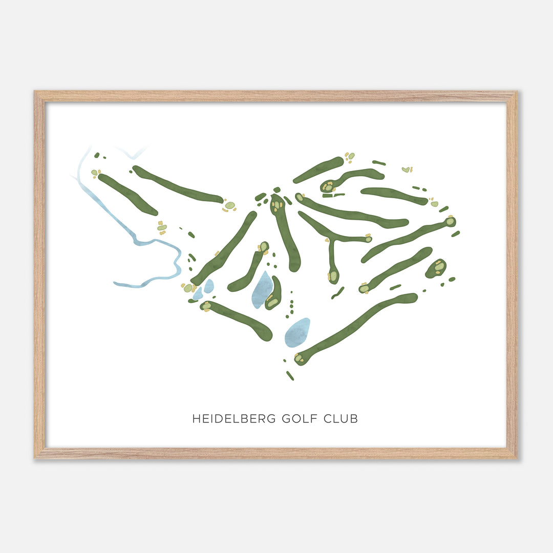 Print of Heidelberg Golf Club Modern Map