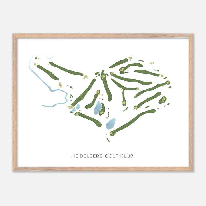 Print of Heidelberg Golf Club Modern Map