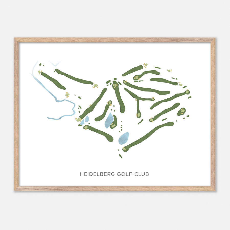 Print of Heidelberg Golf Club Modern Map