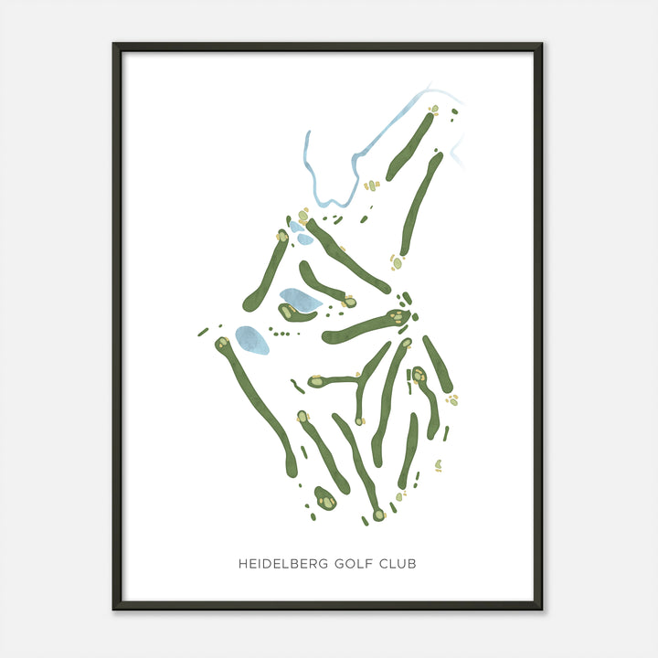 Print of Heidelberg Golf Club Modern Map