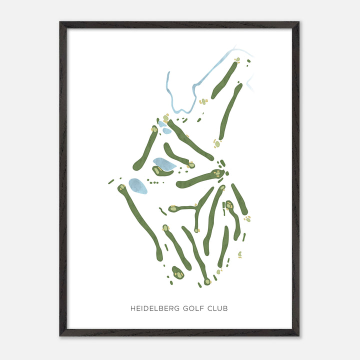 Print of Heidelberg Golf Club Modern Map