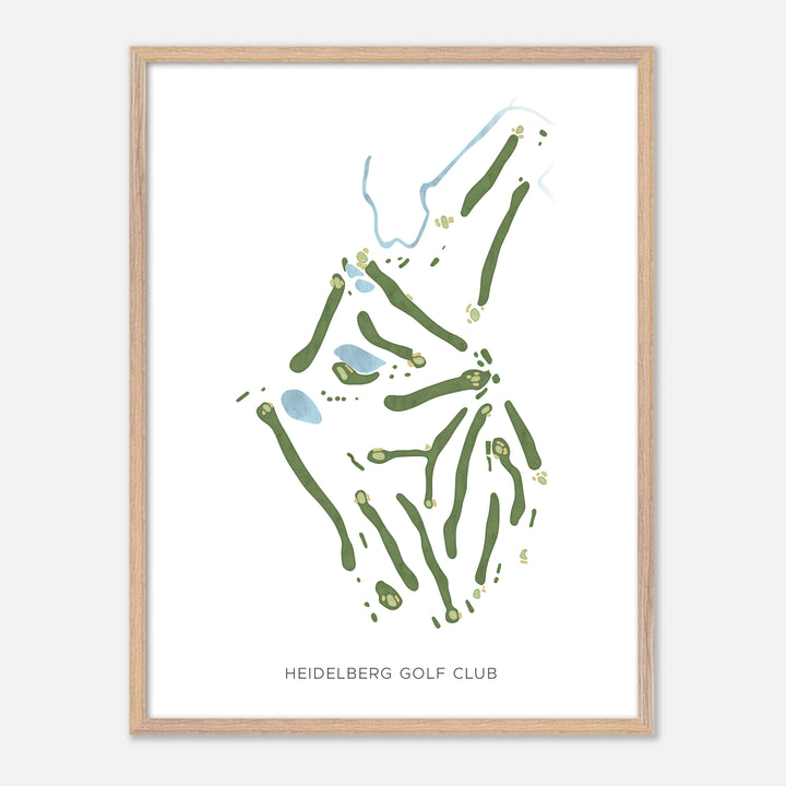 Print of Heidelberg Golf Club Modern Map
