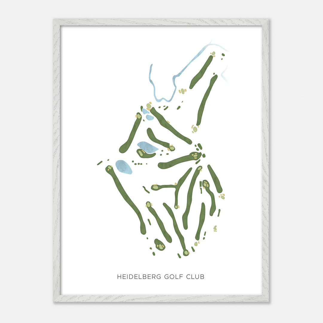 Print of Heidelberg Golf Club Modern Map