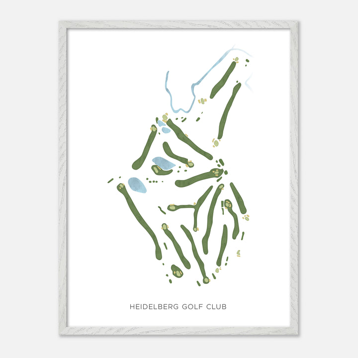 Print of Heidelberg Golf Club Modern Map