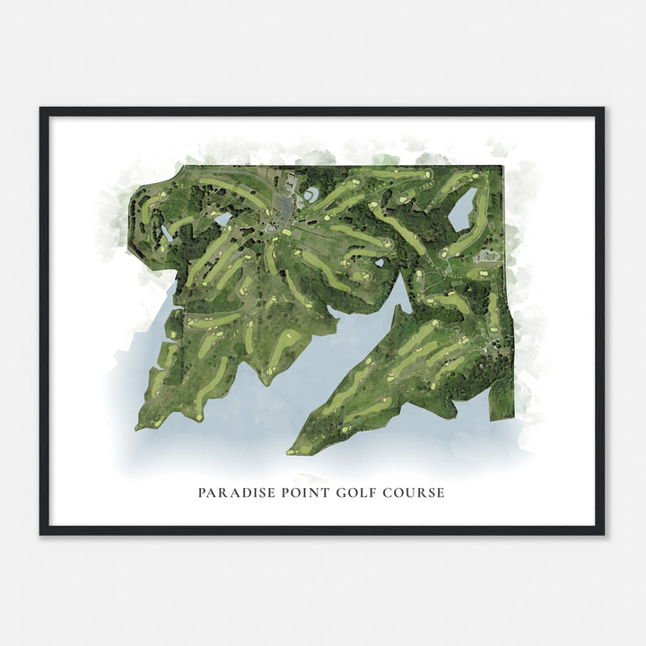 Print of Paradise Point Golf Course Classic Map