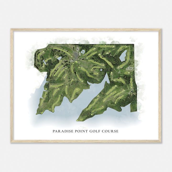 Print of Paradise Point Golf Course Classic Map