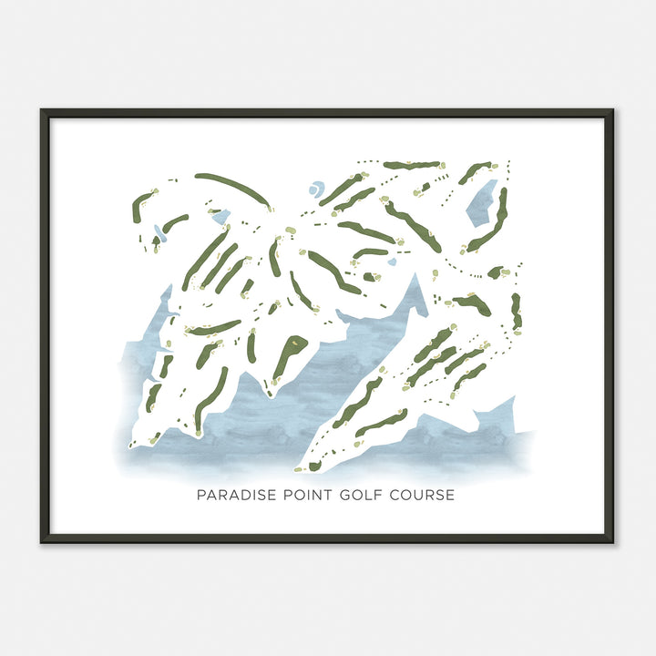 Print of Paradise Point Golf Course Modern Map