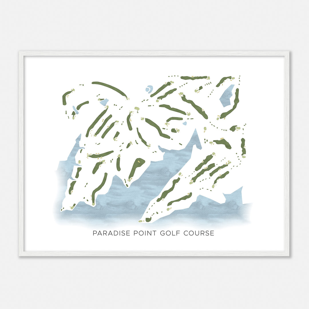 Print of Paradise Point Golf Course Modern Map