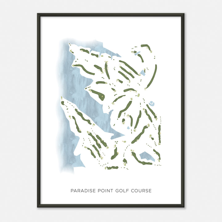 Print of Paradise Point Golf Course Modern Map