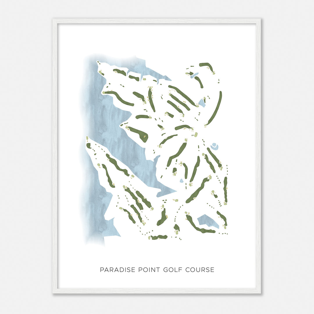 Print of Paradise Point Golf Course Modern Map