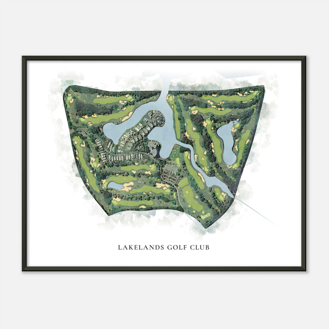 Print of Lakelands Golf Club Classic Map