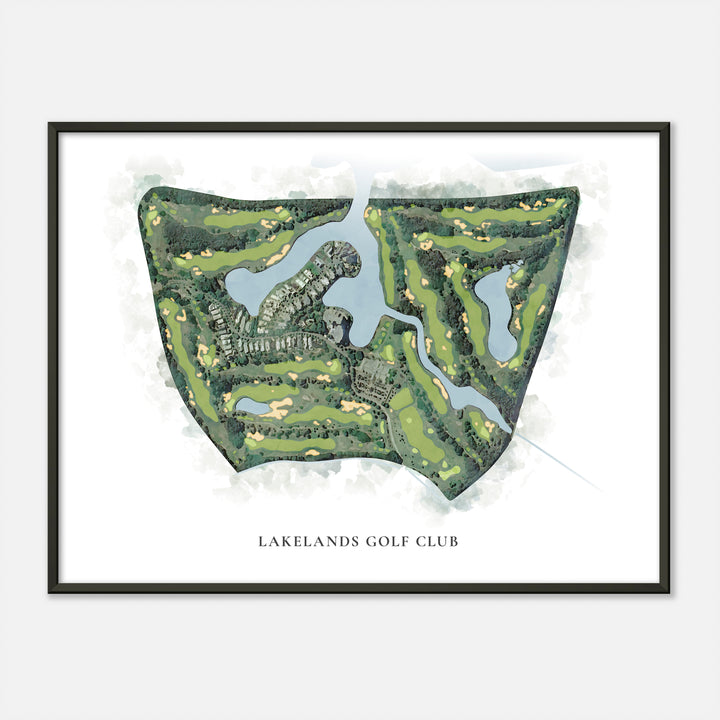 Print of Lakelands Golf Club Classic Map
