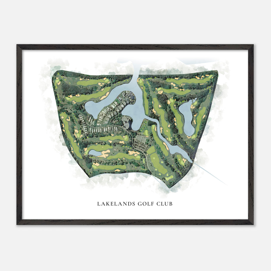 Print of Lakelands Golf Club Classic Map