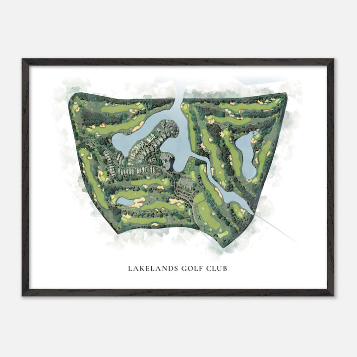 Print of Lakelands Golf Club Classic Map