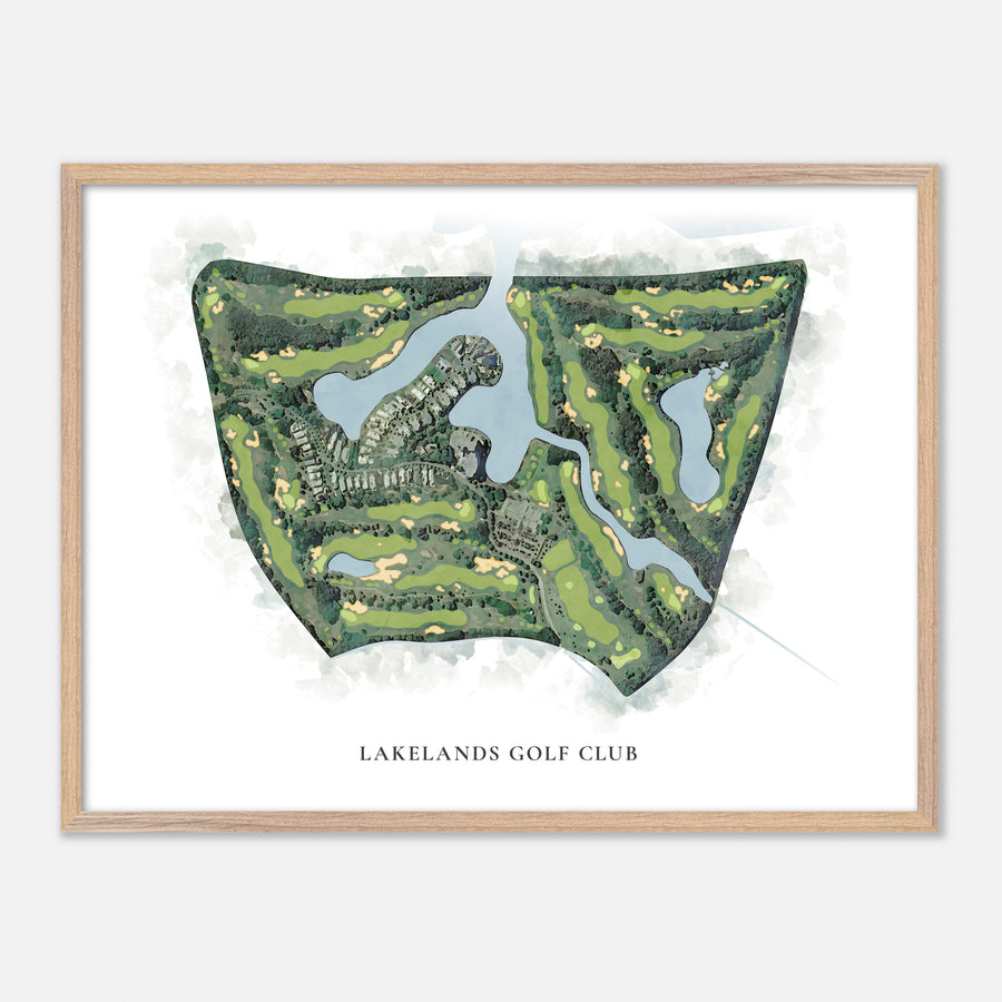 Print of Lakelands Golf Club Classic Map