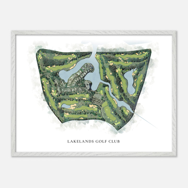 Print of Lakelands Golf Club Classic Map