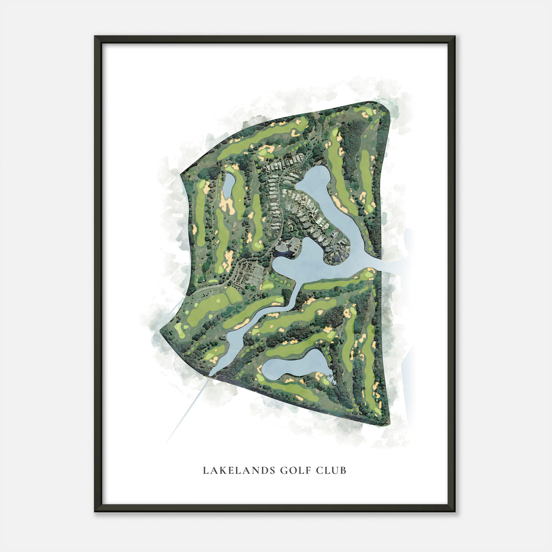 Print of Lakelands Golf Club Classic Map