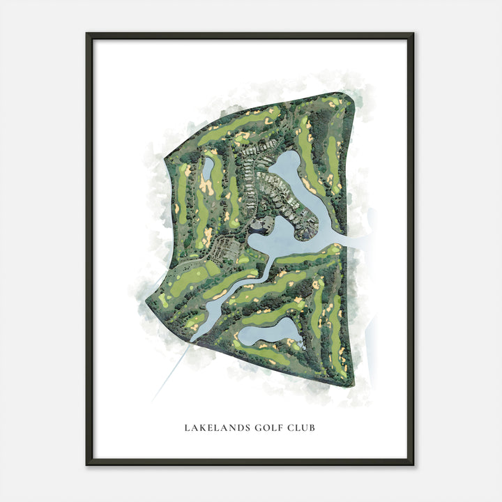 Print of Lakelands Golf Club Classic Map