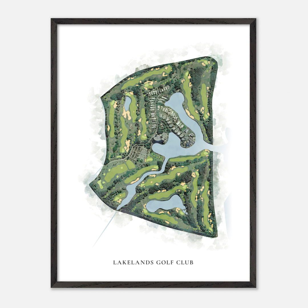 Print of Lakelands Golf Club Classic Map