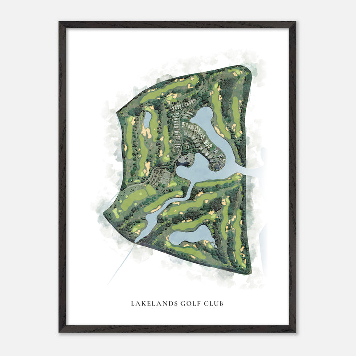 Print of Lakelands Golf Club Classic Map