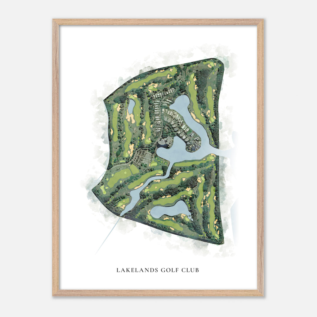 Print of Lakelands Golf Club Classic Map