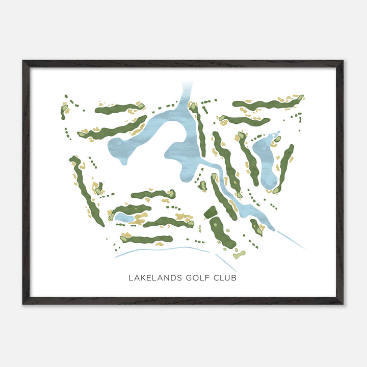 Print of Lakelands Golf Club Modern Map