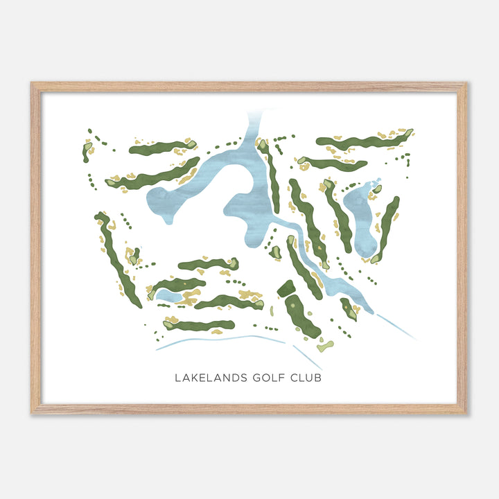 Print of Lakelands Golf Club Modern Map