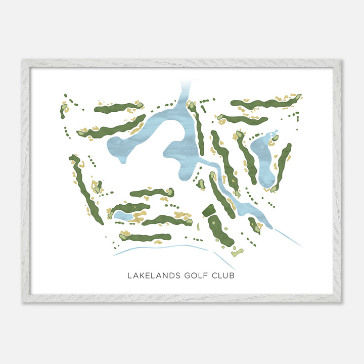 Print of Lakelands Golf Club Modern Map