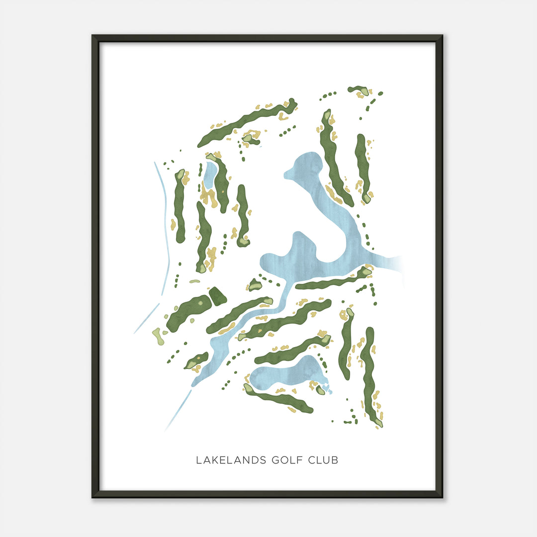 Print of Lakelands Golf Club Modern Map