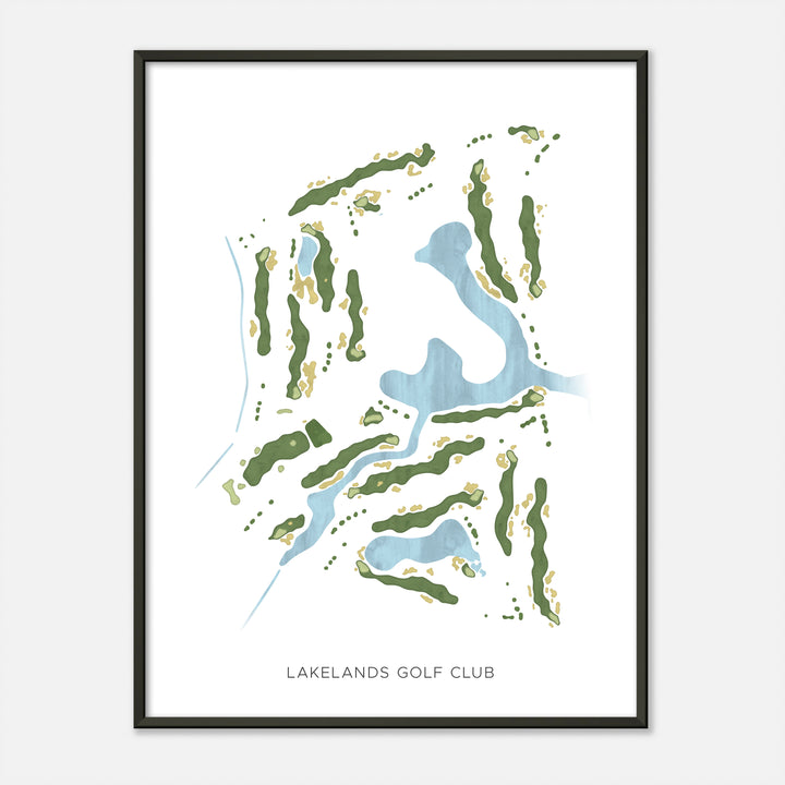 Print of Lakelands Golf Club Modern Map