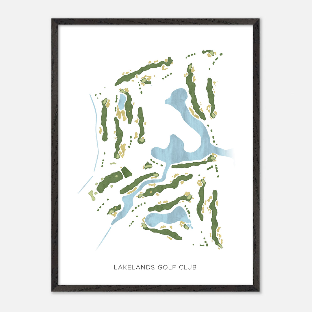 Print of Lakelands Golf Club Modern Map