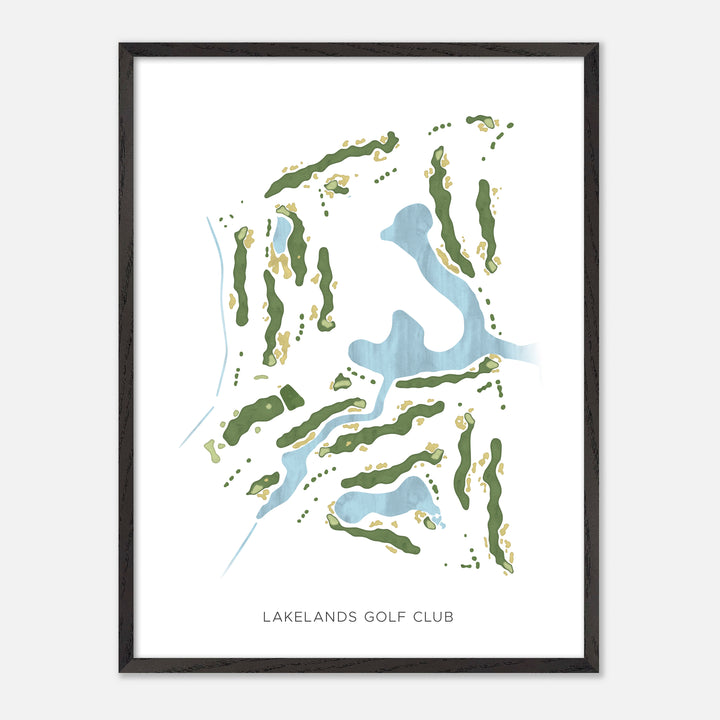 Print of Lakelands Golf Club Modern Map