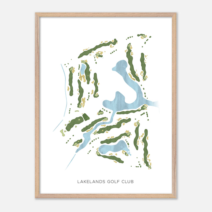 Print of Lakelands Golf Club Modern Map